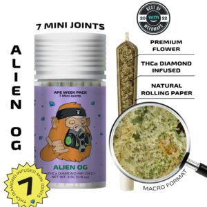 ALIEN OG [Indica] — 7 Diamond Infused Mini Joints (3.5g | 0.5g each)