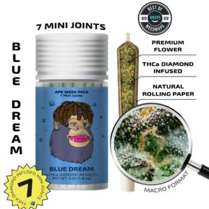 Blue Dream [Sativa] — 7 Diamond Infused Mini Joints (3.5g | 0.5g each)