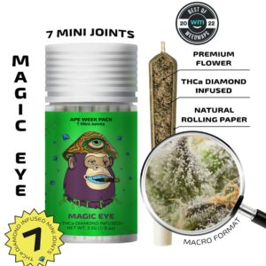 MAGIC EYE [Indica] — 7 Diamond Infused Mini Joints (3.5g | 0.5g each)