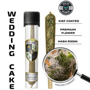 WEDDING CAKE – Prerolls Hash Rosin Infused + kief 1.3g