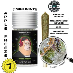 Apple Freeze — 7 Mini joints infused + kief (4g)