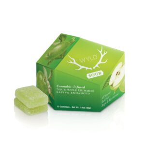 WYLD - SOUR APPLE GUMMIES - 10 PACK