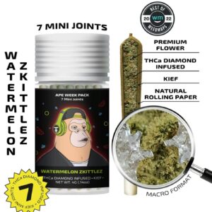 Watermelon Zkittlez — 7 Mini joints infused + kief (4g)